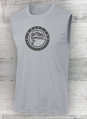 HD Fish -Sleeveless - Circle Series Pro- PosiCharge® Competitor™ Tee- available in Walleye Catfish Crappie Bass