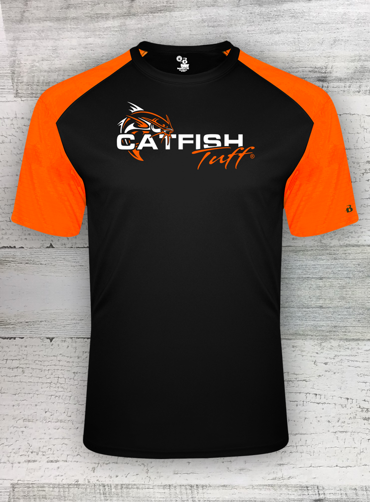 Catfish Tuff - Sport Series- adult Men's - Break Out Short Sleeve 4X / Black Orange / CFT