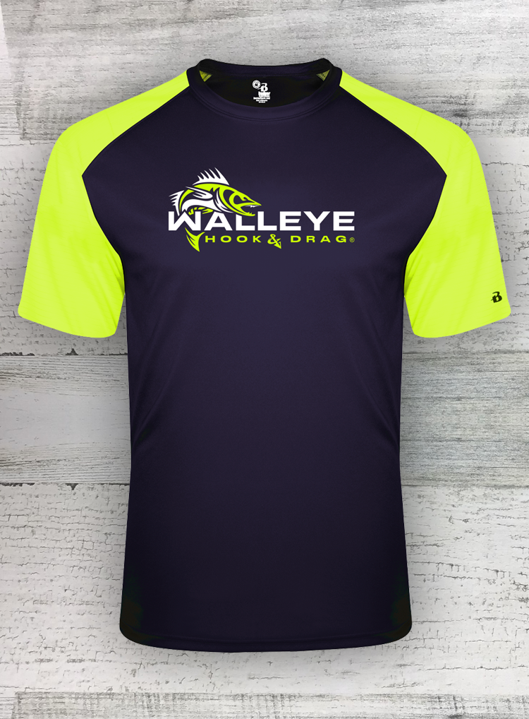 HD Walleye - Sport Series - Adult Men's Badger - Break Out Short Sleeve T-Shirt