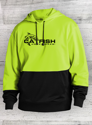 HD Fish - Sport Series - Enhanced Visibility Fleece Pull over Hoodie - Catfish Walleye Crappie Bass