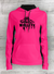 Walleye Tuff Modern Retro Neon Pink/Black Ladies Sport-Wick® Fleece Colorblock Hooded Pullover