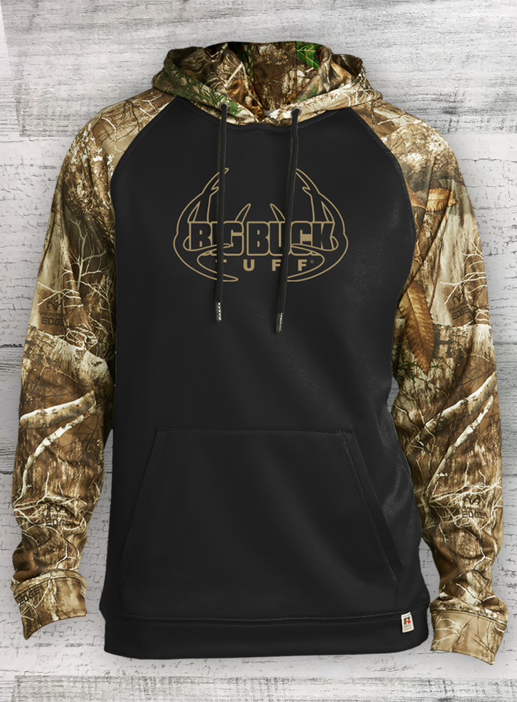 Big Buck Tuff Russell Outdoors Realtree Performance Colorblock Pullover Hoodie