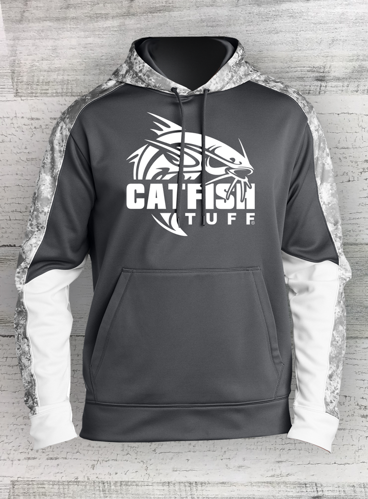 Catfish Tuff Modern Retro - Catfish Hoodie Sport-Wick® Mineral Freeze Fleece Colorblock Hooded Pullover