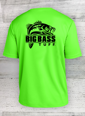 Big Bass Tuff OG - Racer Mesh Short Sleeve Tee Neon Green