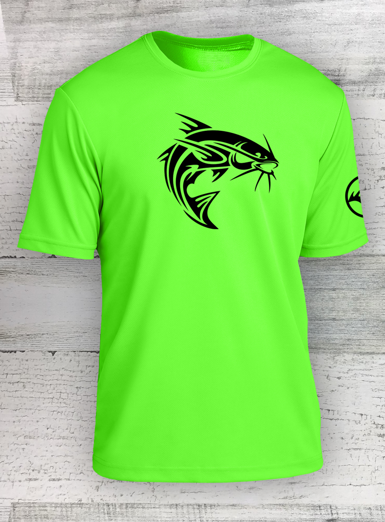 CatFish Tuff OG - Racer Mesh Short Sleeve Tee Neon Green
