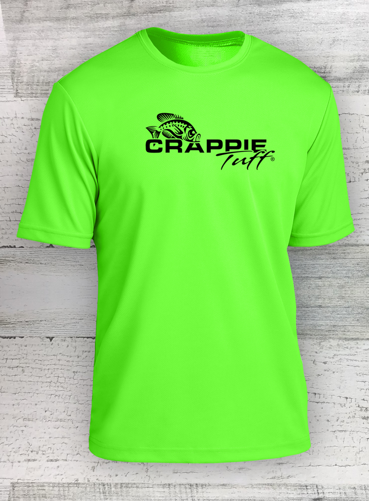 Crappie Tuff Sport Series - Racer Mesh Short Sleeve Tee Neon Green - Hook &  Drag