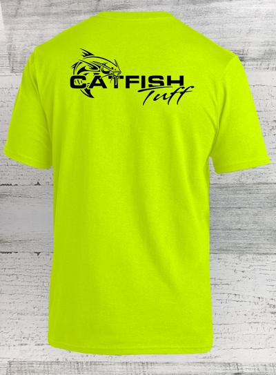 Catfish Tuff - All-American Made POCKET Tee- Short Sleeve - Catfish Shirt - Fishing Shirt