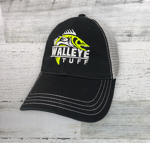 Walleye Tufff - Fishing Hat - New Era ® Tonal Gray Camo Stretch