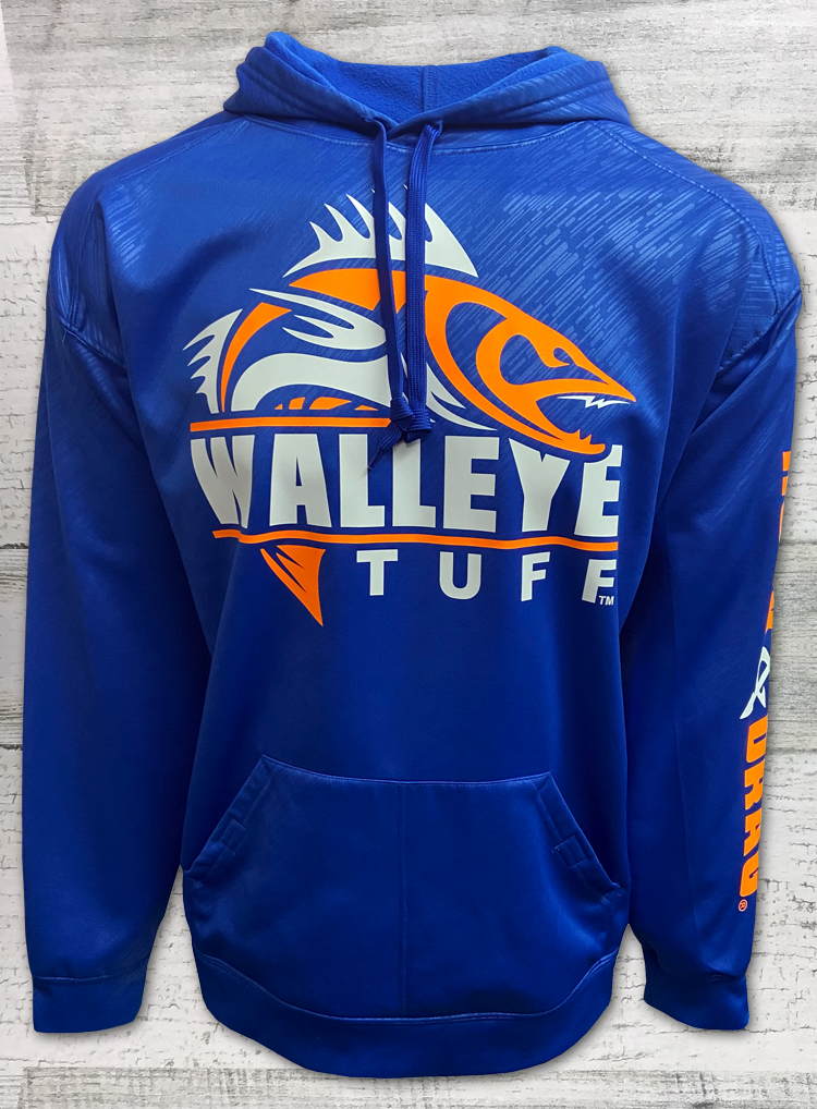 Walleye Tuff Badger - Line Embossed Hooded Sweatshirt