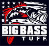 Big Bass Tuff - Patriot - Large Mouth Bass  - 5 x 4.75 - Decal