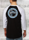 Unisex 3/4 Sleeve Baseball Tee - Realtree Aspect Sky Circle Series - Fishing Shirt -Catfish Tuff - Catfish Shirt -