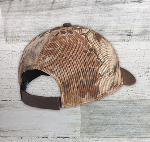 Big Buck Tuff- Hunting Hat - Pigment Print Camouflage Mesh Back Cap - Kryptek Highlander Brown