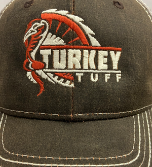 Turkey Tuff - Turkey Hat - Mossy Oak Frayed Camo Stripes Mesh-Back Cap