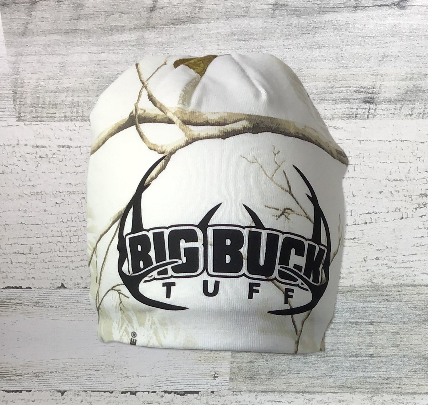 Big Buck Tuff Kati - 8" Hunter White Real Tree AP Camo Knit Beanie - Hunting Hat