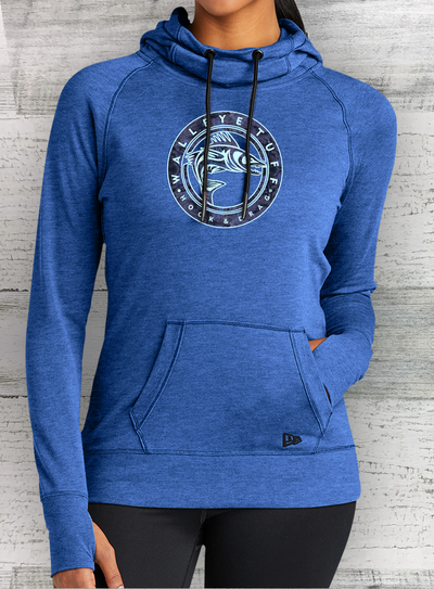 Walleye Tuff - New Era® Ladies Tri-Blend Fleece Pullover Hoodie - Real Tree Aspect Cobia Camo