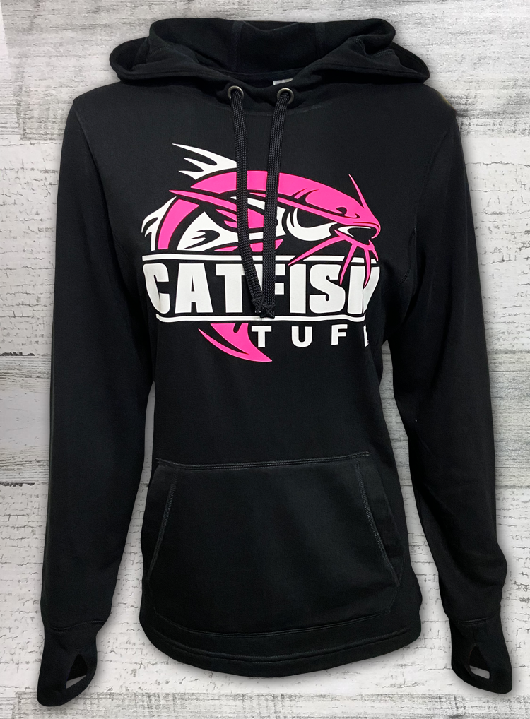 Catfish Tuff OG - Ladies -Tri-Blend Wicking Fleece Hooded Pullover - with Thumb Holes