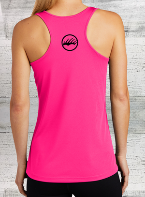 Catfish Tuff - Ladies Competitor™ Racerback Tank - Neon Pink - Hot Coral -Catfish Shirt
