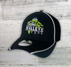 Walleye Tuff - Fishing Hat - Neon Yellow Walleye -  New Era Hex Mesh Cap - Black