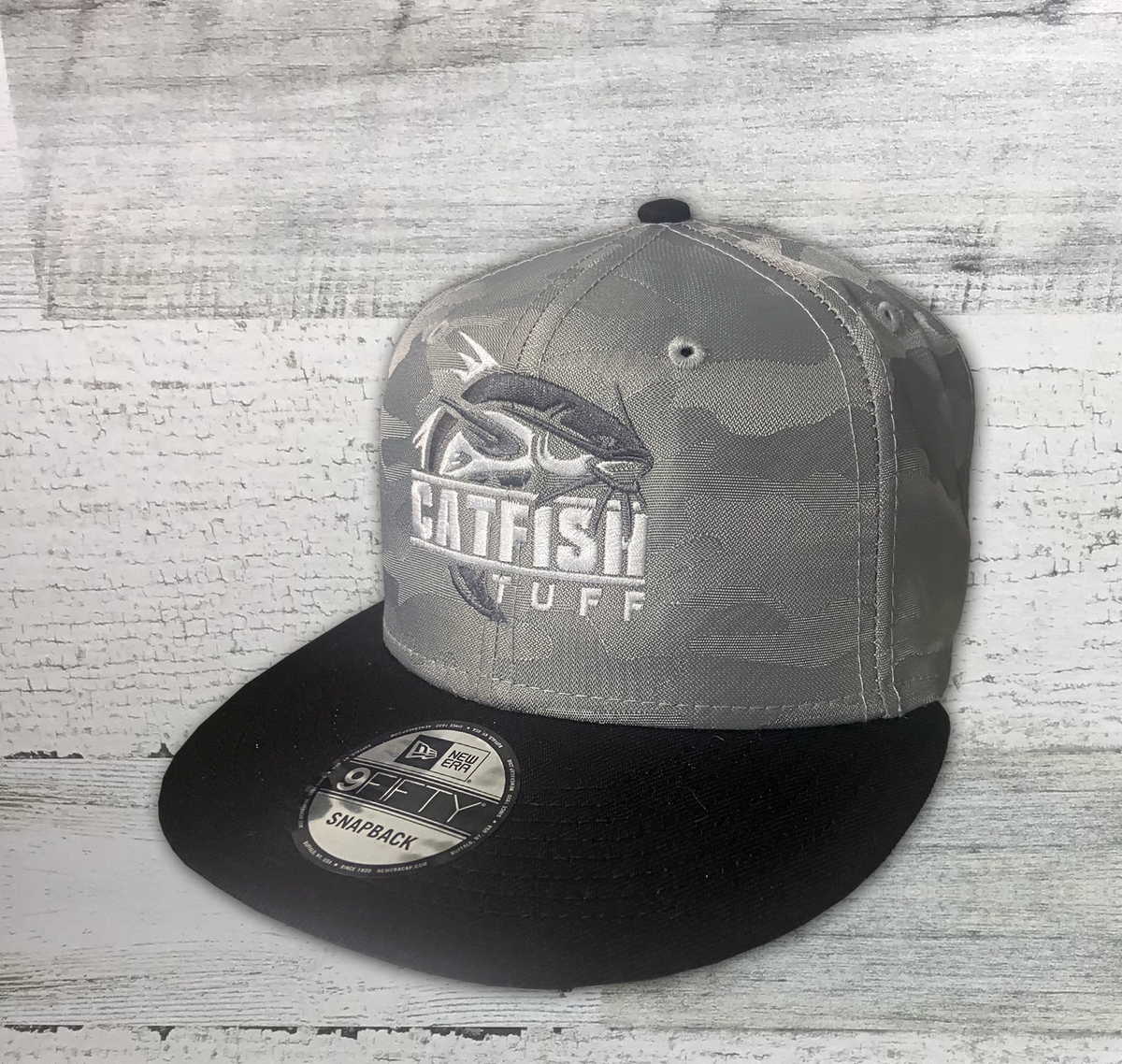 Catfish Tuff - Tonal Camo - Flat Bill Snapback Cap - Catfish Hat - fishing Hat