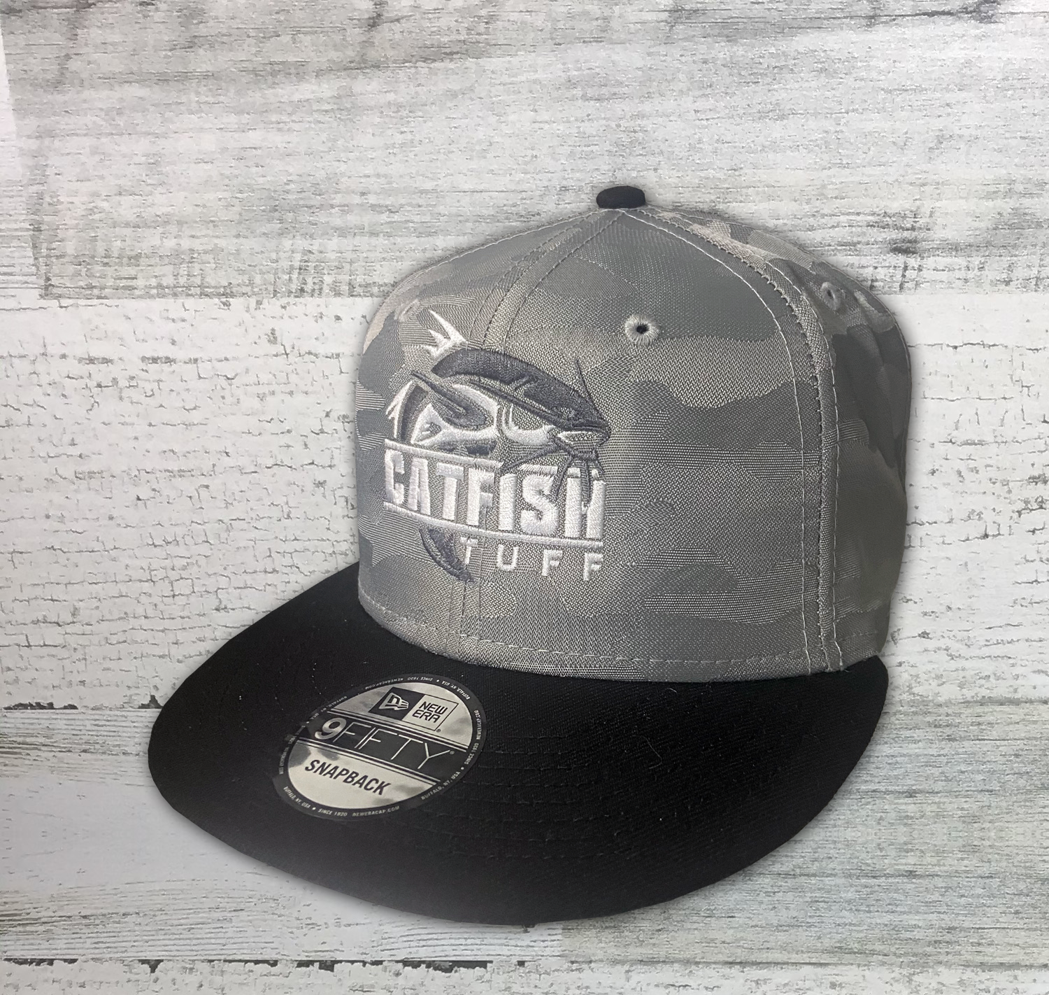 Catfish Tuff - Tonal Camo - Flat Bill Snapback Cap - Catfish Hat