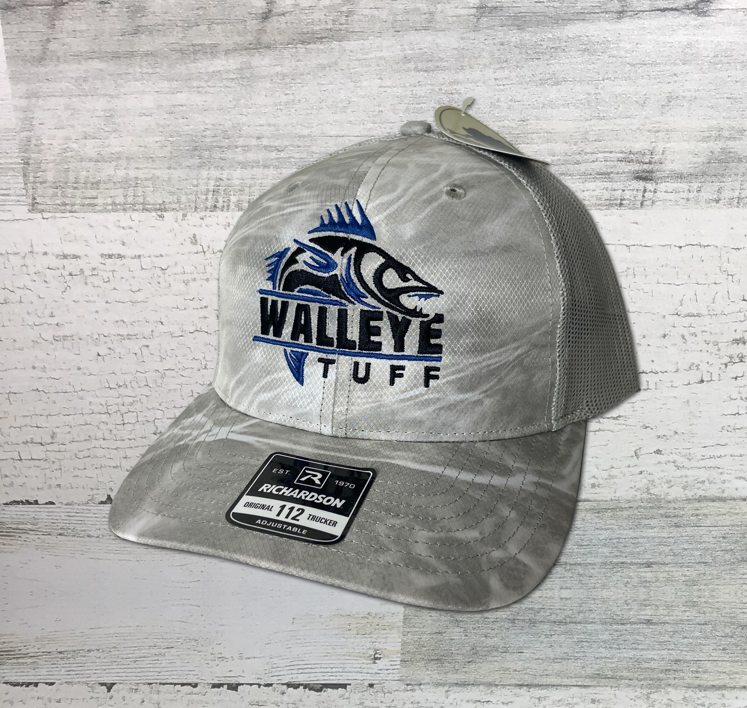 Walleye Tuff - Walleye - Fishing Hat - Mossy Oak Bonefish Richardson Trucker Cap