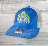 Walleye Tuff - Richardson Patterned Snapback Trucker Cap - Realtree Fishing Light Blue