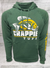Crappie Tuff - Crappie Fishing Hoodie - Lightweight French Terry Pullover Hoodie Forest Green Heather