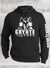 Coyote Tuff - Coyote Hoodie - Cotton Blend - Black Pullover Hooded Sweatshirt