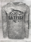 Catfish Tuff -Catfish - Fishing shirt - MEN'S SOLAR LONG SLEEVE HOODIE - MOSSY OAK ELEMENTS BONEFISH UPF 50+