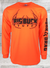 Big Buck Tuff Safety Orange - Long Sleeve-  heavy weight -Cotton feel - moisture wicking - performance shirt - hunting shirt