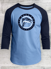3/4 sleeve Colorblock Raglan Jersey - Fishing Shirt - Big Bass Tuff - Circle Series - Bass Shirt