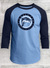 3/4 sleeve Colorblock Raglan Jersey - Fishing Shirt - Big Bass Tuff - Circle Series - Bass Shirt