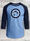 3/4 sleeve Colorblock Raglan Jersey - Fishing Shirt - Walleye Tuff - Circle Series -Walleye Shirt